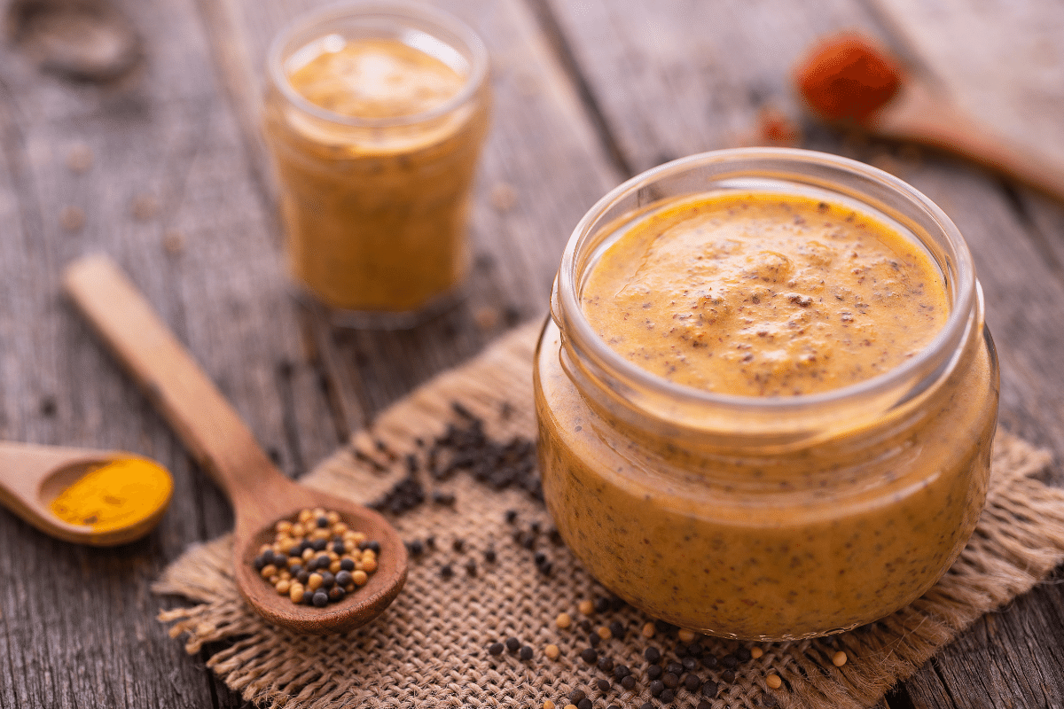 Mustard in a jar